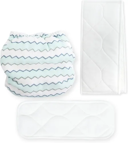 Miniatura 22 de SmartNappy - Muselina de algodón de Amazing Baby, funda híbrida para pañales de tela NextGen + 1 inserto reutilizable bi-fold + 1 refuerzo Mini