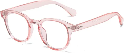 Miniatura 14 de Gafas Retro Redondas de Bloqueo de Luz Azul para Hombres y Mujeres, Montura Vintage sin Prescripción para Lectura de Computadora