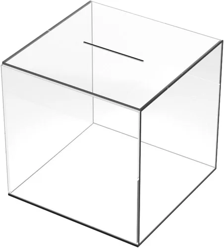 Alcancía transparente, acrílico transparente, monedas simples para ahorrar dinero en efectivo caja para Año Nuevo