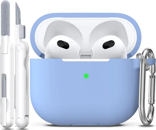 Miniatura 12 de Funda para AirPods con llavero, protección completa, de silicona, accesorios para AirPods, funda para hombres, mujeres y adolescentes, con estuche