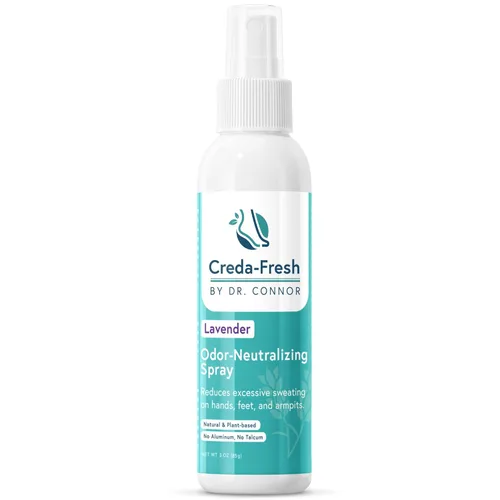 Creda Fresh - Desodorante antitranspirante para hombres y mujeres, desodorante sin aluminio con lavanda, desodorante de pies de larga duración para