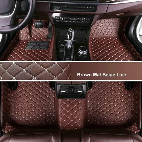 Miniatura 17 de Personaliza los tapetes de cuero de lujo de protección para todo tipo de clima para el 99 % de los automóviles, SUV y camiones según el modelo Beige