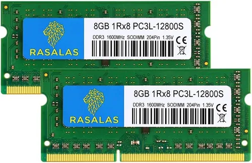 Miniatura 12 de 8GB 1Rx8 PC3L-12800S DDR3L 1600MHz DDR3 RAM SODIMM 1.35V CL11 204-Pin PC3-12800 RAM de actualización de memoria para portátil.