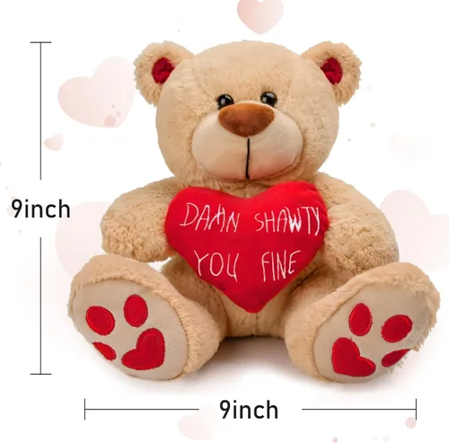 Miniatura 2 de CaseTank Regalos para el día de San Valentín para sus hijos: oso de peluche de 10 pulgadas divertido y lindo regalo de peluche, regalos