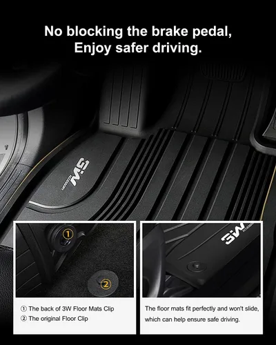 Miniatura 3 de 3W Alfombrillas de Piso Compatibles con Hyundai Tucson 2022-2025 2026 (No para Híbrido), Forros de Piso de Automóvil TPE para Todo Clima de Ajuste