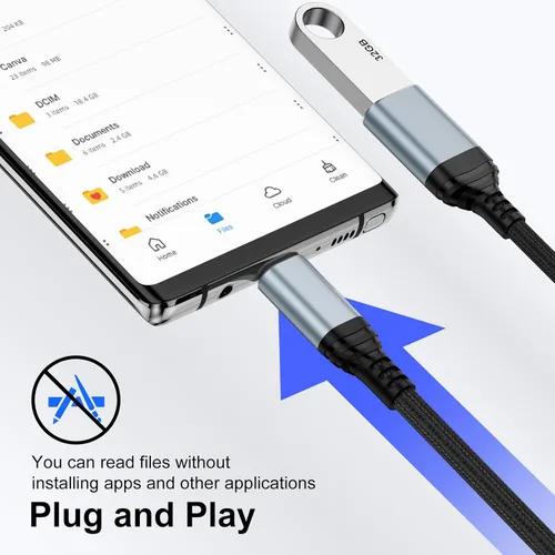 Miniatura 3 de Adaptador USB a USB C, adaptador USB 3.0 OTG rápido de 5 Gbps, USB A hembra a tipo C Dongle para iPhone 17e/17 Pro Max/17 Air/17 Pro/17/ 16/15
