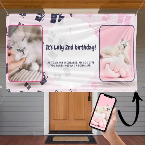 Miniatura 9 de NiceMemoryLLC - Cartel de vinilo personalizable con texto en inglés «Happy Birthday», telón de fondo de fiesta, regalo y decoración, de NiceMemoryLLC