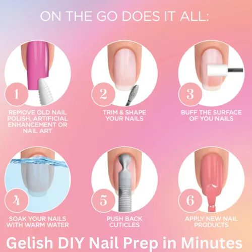Miniatura 4 de Gelish MINI On The Go Electric Nail File - Lightweight, Portable Nail Drill, Shaping, Filing, Gel Removal - 12 Interchangeable Bits & 6 Sanding