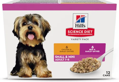 Miniatura 14 de Hill's Science Diet Small & Mini, Alimento húmedo para perros adultos 1-6, nutrición premium para razas pequeñas y mini, paquete variado: pollo