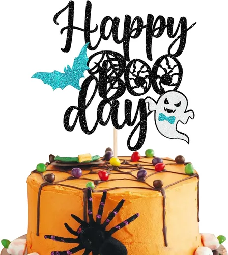 Miniatura 30 de 1 paquete de decoración de pastel de Halloween con purpurina para Halloween, fantasma, calabaza, pastel para casa encantada, bruja, calabaza, 7
