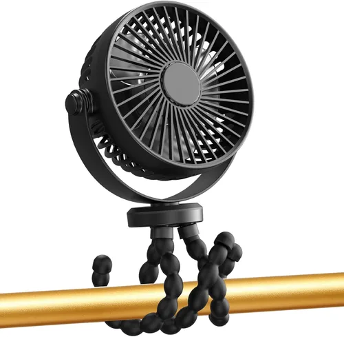 Miniatura 9 de snawowo Mini ventilador portátil personal de mano, ventilador de cochecito de bebé, ventilador de asiento de automóvil, alimentado por USB