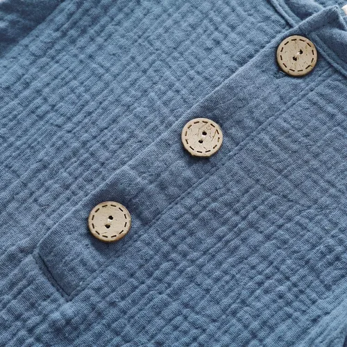 Miniatura 6 de Saeaby Ropa de bebé para recién nacido, traje de algodón y lino, manga corta, mameluco de una pieza, ropa de bebé