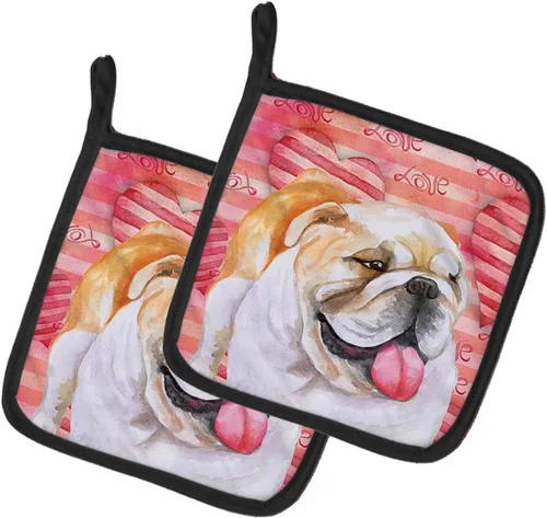 Miniatura 213 de Caroline's Treasures BB9655PTHD - Juego de soportes para ollas de cocina resistentes al calor, almohadillas calientes para horno, 7 1/2 x 7 1/2