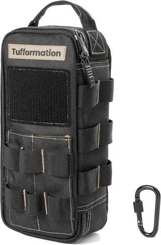 Tufformation Bolsa Bolsillo de Herramientas Pequeña de Servicio Pesado, Estuche Organizador de Utilidad Portátil con Cremallera y Asa. Perfecto para