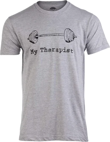 My Therapist (Barbell) Camiseta divertida de entrenamiento para levantamiento de pesas, levantador de pesas, broma para hombre