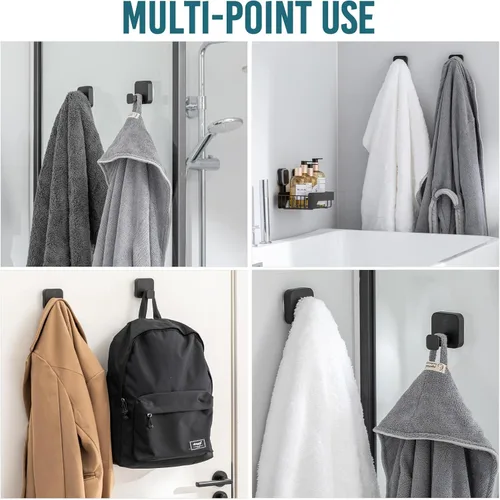 Miniatura 7 de TAILI Gancho grueso de succión de baño de acero inoxidable 304 para toalla, lufa, albornoz, soporte de ventosa fuerte patentado, gancho de pared