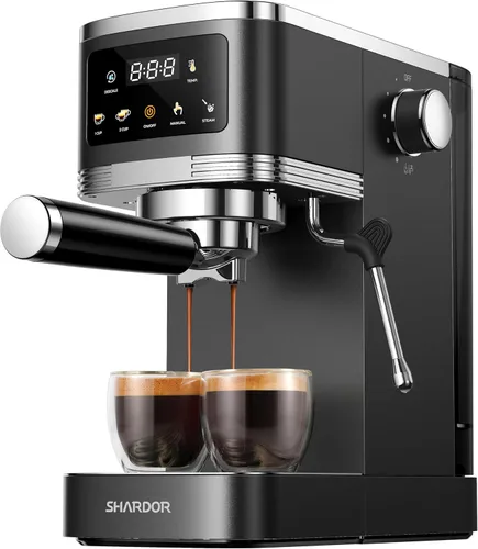 SHARDOR Espresso Machine 20 Bar, Professional Espresso Machine with Milk Frother and Touchscreen, Expresso Coffee Machines with Adjustable