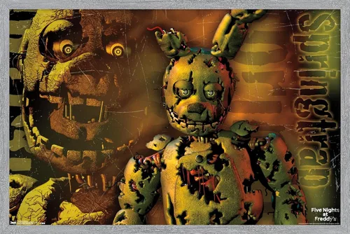 Miniatura 13 de Trends International Five Nights at Freddy's - Póster de pared Springtrap, 14.725 x 22.375 pulgadas, versión con marco de madera tipo granero