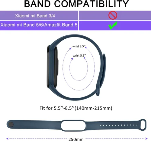 Miniatura 7 de Meliya Bandas para Amazfit Band 5 Correa de repuesto para mujeres y hombres, correa deportiva de silicona suave compatible con Amazfit Band 5
