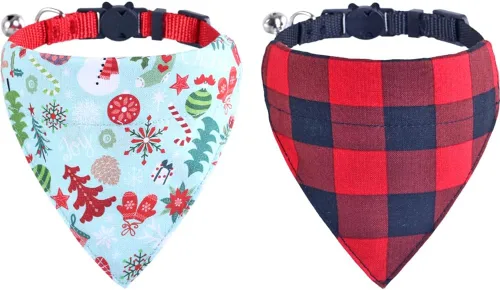 Miniatura 23 de Collares de gato KZHAREEN para Pascua, separables con bandana y campana, collar ajustable para gatito, perrito pequeño, niñas y niños Pascua-2