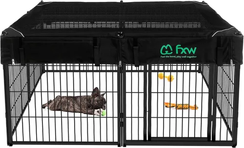Miniatura 88 de FXW Homeplus Unleashed Corralito para Perros de Interior - Juego Sin Estrés y Seguro, Resistente de 24 Pulgadas 4 Paneles Corral para Cachorros