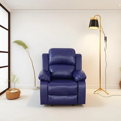 Miniatura 14 de Conjunto de sofá para sala de Estar, sillón reclinable de cuero transpirable, sofá de 3 plazas para cine en casa con portavasos para apartamento