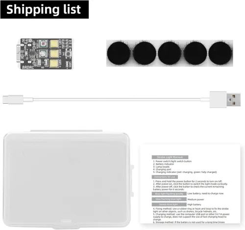 Miniatura 9 de HeiyRC Mini Drone Strobe Light - LED superbrillantes para DJI Air 3S/Neo/Avata 2/Mini 4K/3 Pro/4 Pro/2S/Mavic 3/Mavic 2/SE Drone Night Flight Anti