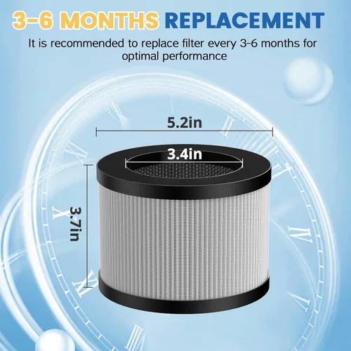 Miniatura 3 de DH-JH12 MK-06 MK-01 Filtro de repuesto HEPA compatible con VOOPNU DH-JH12, Tolife TZ-K1, para FreAire KN6391, para Kloudi DH-JH01, MJ012H y MJ001H
