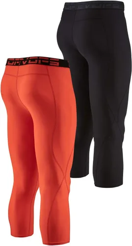 Miniatura 2 de DEVOPS - Mallas de compresión para hombre 34 (2 unidades) para correr capa base leggins activos