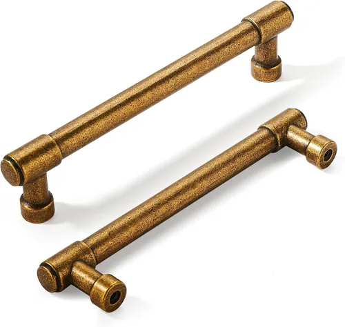 Miniatura 122 de khtumeware - Juego de 2 tiradores grandes para gabinete, diámetro 1-3/4 pulgadas, zinc resistente, para cajones, puertas y tocadores, color latón