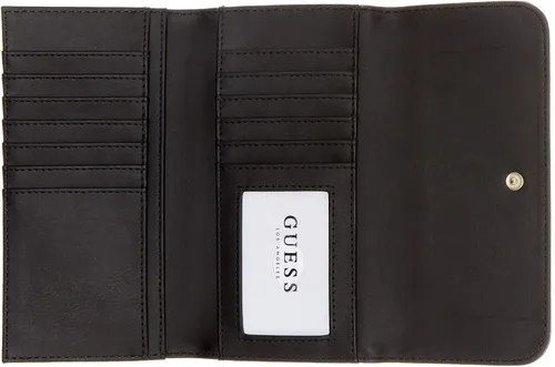 Miniatura 2 de GUESS Pish Posh - Cartera delgada con logotipo negro para mujer con caja de regalo