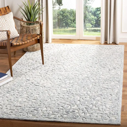 Miniatura 24 de SAFAVIEH Trace Collection - Alfombra decorativa de 2 x 3 pies, marrón y marfil, lana hecha a mano, ideal para zonas de alto tráfico en entrada, sala