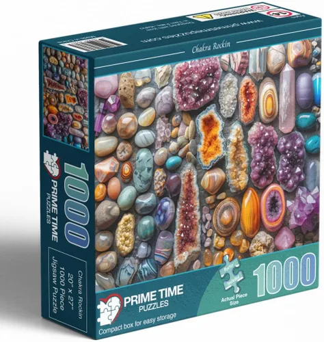 Miniatura 3 de Rompecabezas de roca de 1000 piezas para adultos, cristales coloridos y piedras curativas, rompecabezas desafiante perfecto para noches de juego