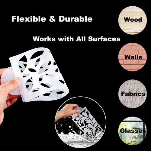 Miniatura 7 de 6 plantillas decorativas para bricolaje, plantillas geométricas reutilizables para pintura, plantillas de dibujo artístico, plantillas de cara
