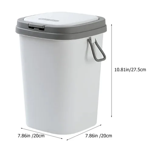 Miniatura 6 de Cabilock Cubo de basura pequeño ampliamente utilizado en cocina, baño, oficina, plástico fácil de usar