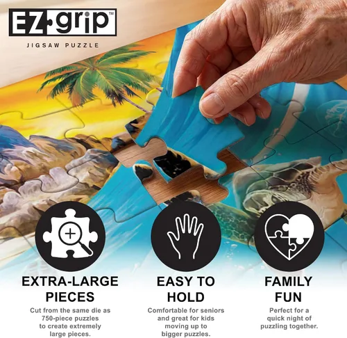 Miniatura 3 de MasterPieces Rompecabezas EZ Grip de 300 piezas, rompiendo ondas, 18 x 24 pulgadas
