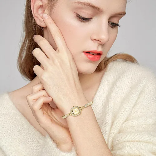 Miniatura 3 de OIDEA Reloj de pulsera con diamantes de imitación para mujer: reloj de pulsera de cuarzo analógico con diamantes de imitación de lujo, correa