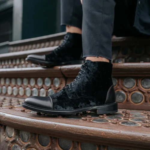 Miniatura 5 de TAFT Jack Boot - Botas de vestir hechas a mano de cuero y lana para hombre