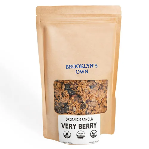 Miniatura 12 de Brooklyn's Own Cereal orgánico de granola de arce y canela para el desayuno, aperitivos saludables sin gluten, paquete ecológico resellable de 12