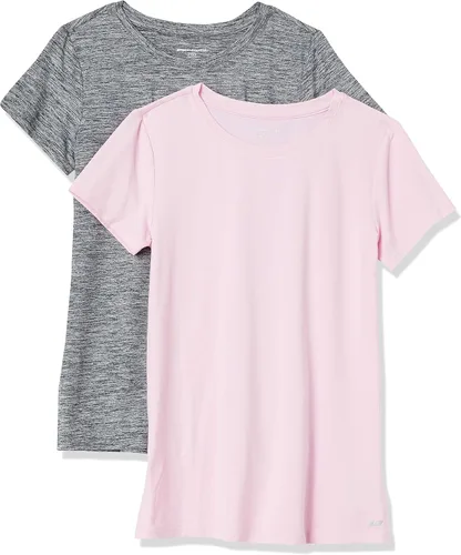 Miniatura 118 de Amazon Essentials Camiseta de manga corta con cuello redondo para mujer, de secado rápido, para entrenamiento, gimnasio, paquete múltiple