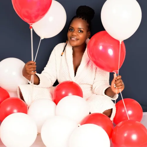 Miniatura 3 de 100 globos rojos y blancos de látex grueso de 12 pulgadas para decoración del día de la madre, día de San Valentín, cumpleaños, boda, día