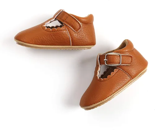 Miniatura 7 de myppgg Zapatos planos Mary Jane para bebé niña, con lazo brillante, vestido de princesa, zapatos de cuna antideslizantes para niños pequeños que
