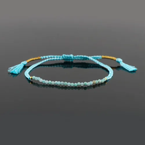 Miniatura 48 de Thecraftman - Pulsera trenzada de cuentas naturales, cristales energéticos, regalo para ella, pulsera de protección de hilo trenzado de mano
