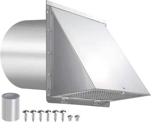 Miniatura 20 de Cubierta de ventilación de secadora de 3 pulgadas con malla y amortiguador, cubierta de ventilación de ventilación de pared, cubierta de ventilación
