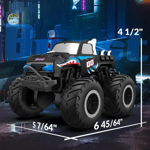 Miniatura 7 de STEMTRON - Coche de control remoto anfibio 2.4 GHz 1:20, vehículo RC todo terreno fuera de carretera, juguetes de piscina, barco de control remoto