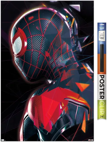 Miniatura 17 de Trends International Marvel's Spider-Man: Miles Morales - Póster de pared de perfil, 22.37 x 34.00 pulgadas, versión enmarcada en blanco