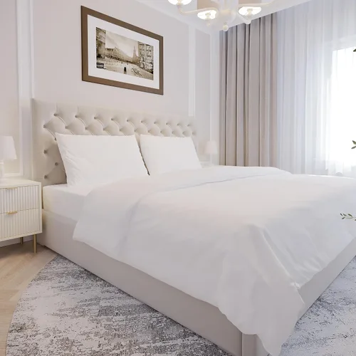 Miniatura 2 de Juego de sábanas de 100 % algodón, tamaño Queen, 600 hilos, juego de ropa de cama de 4 piezas con bolsillo profundo de 16 pulgadas, sábanas
