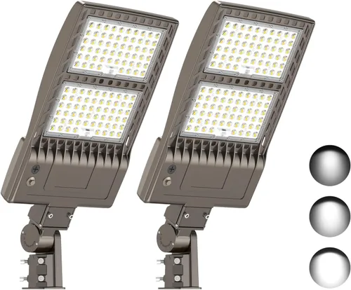 Miniatura 24 de KUKUPPO Luz LED de estacionamiento de 200 W, luz de poste de estacionamiento de grado industrial con certificación DLC UL, luz LED caja de zapatos