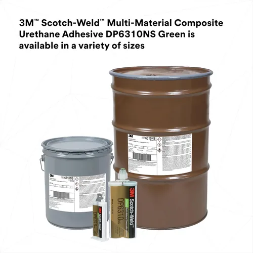 Miniatura 9 de 3M Scotch-Weld Adhesivo de uretano compuesto DP6310NS Verde, 1.64 onzas líquidas (paquete de 2)