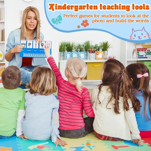Miniatura 5 de CVC Words Games First Grade Classroom Must Have, juegos de fonética para jardín de infantes primer segundo grado, palabras a la vista, tarjetas